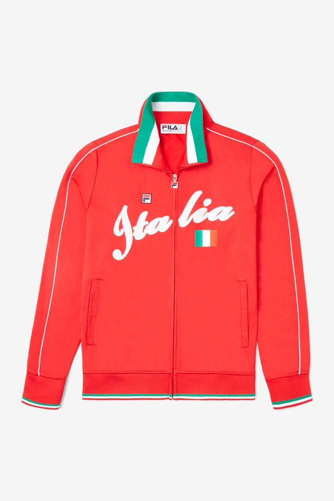 Fila Jacket Italia Track Mens Red - India OVR-586149